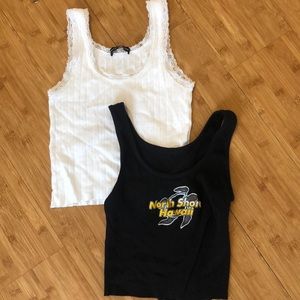 Two brandy Melville crop tanks